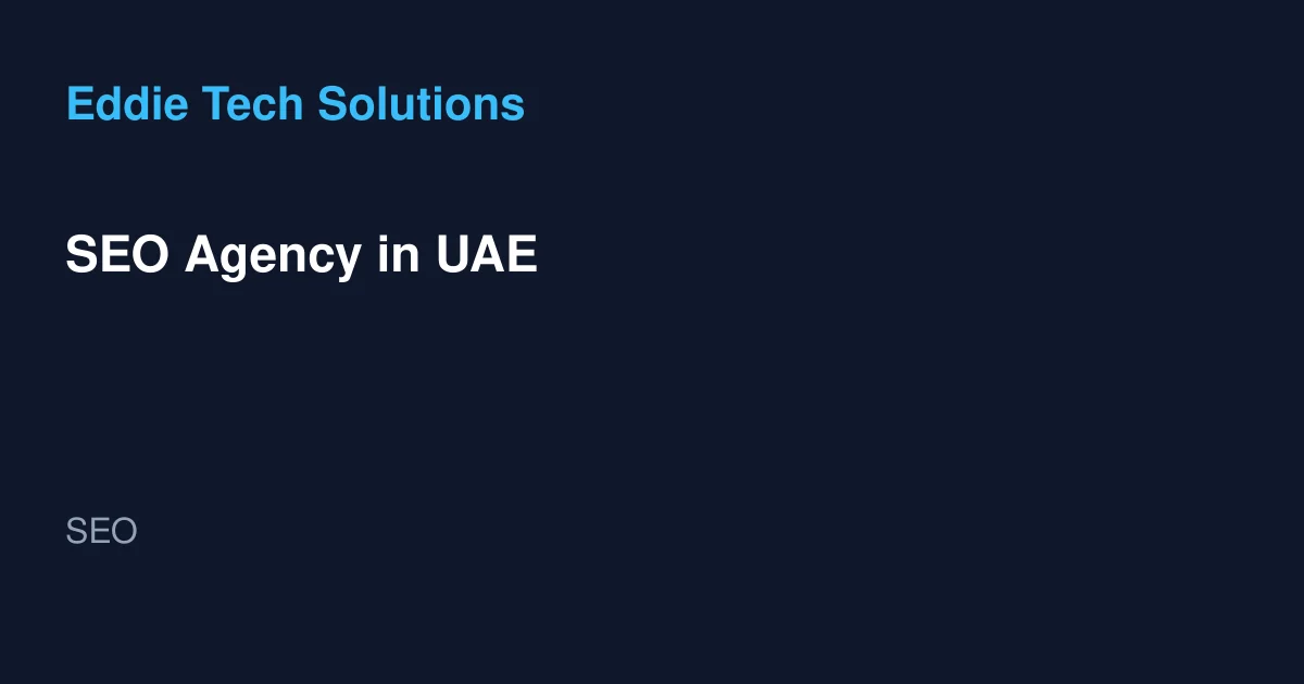 SEO Agency in UAE